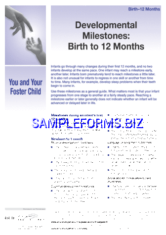 Developmental Milestones: Birth To 12 Months pdf free