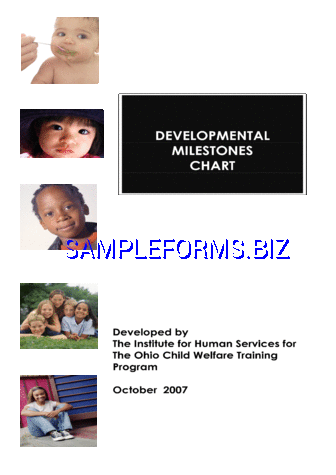 Developmental Milestones Chart pdf free